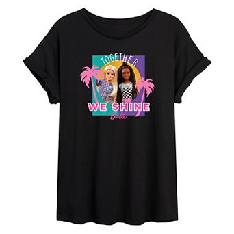 Junior's Barbie® Together Oversize Tee