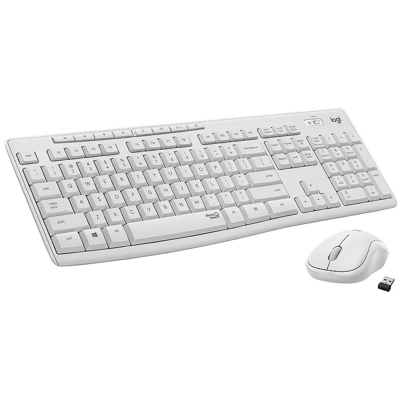 Logitech - MK295 Full-size Wireless Keyboard and Mouse Combo for Windows and Chrome OS with SilentTouch Technology - PINK