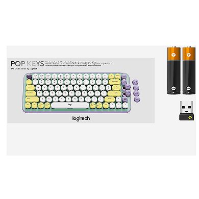 Logitech POP Keys Emoji Wireless Keyboard - Daydream