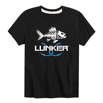 Boys 8-20 Lunker Fish Skeleton Graphic Tee