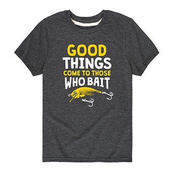 Boys 8-20 For Those Who Bait Fishing Graphic Tee