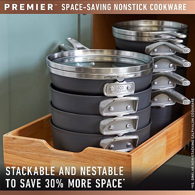 Calphalon Premier 10-pc. Space-Saving Hard-Anodized Nonstick Cookware Set