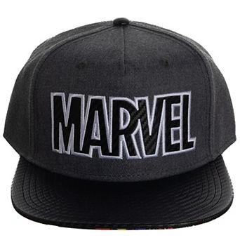 Men's Marvel Carbon Fiber Logo Snapback Hat
