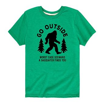 Boys 8-20 Go Outside Sasquatch Graphic Tee