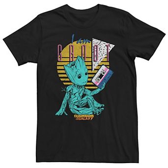 Men's Marvel Guardians Vol. 2 Baby Groot Retro 90's Tape Tee