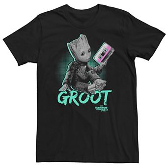Men's Marvel Guardians Vol. 2 Baby Groot Neon Tape Tee