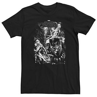 Big & Tall Marvel Black Panther Group Shot Stars Poster Tee