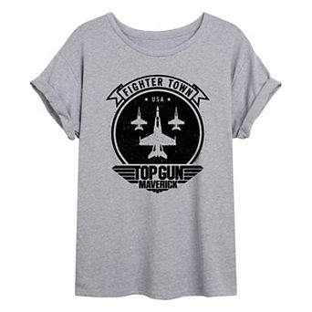 Junior's Top Gun: Maverick "Fighter Town" Oversized Graphic Tee