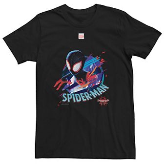 Big & Tall Marvel Spiderverse Spider-Man Neon Split Tee