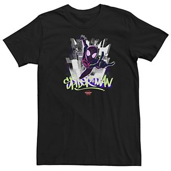 Big & Tall Marvel Spider-Man Spiderverse Graffiti City Tee