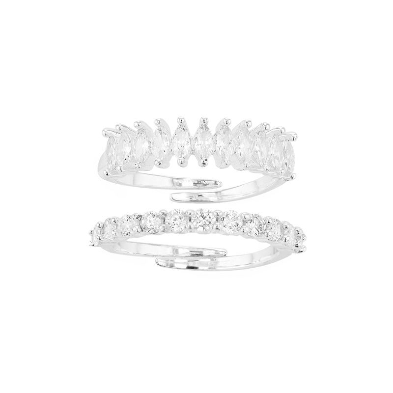 58275383 City Luxe Round & Marquise Cubic Zirconia Ring Duo sku 58275383