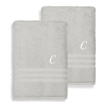 Linum Home Textiles Turkish Cotton Denzi 2 pc Personalized Bath Towel Set