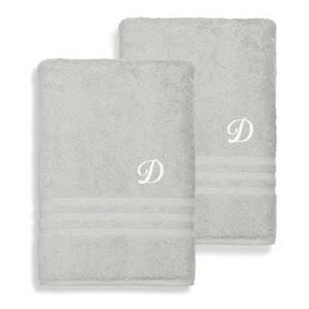 Linum Home Textiles Turkish Cotton Denzi 2 pc Personalized Bath Towel Set