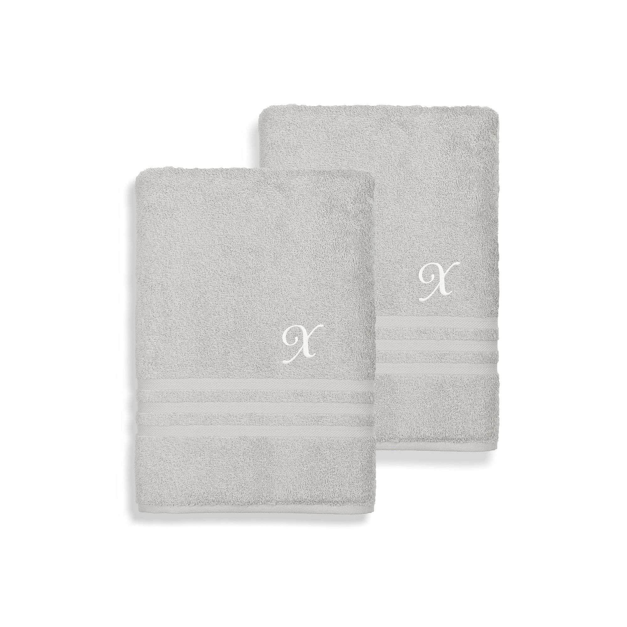 Linum Home Textiles Turkish Cotton Denzi 2-piece Personalized Bath Towel Se