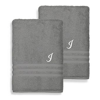 Linum Home Textiles Turkish Cotton Denzi 2 pc Personalized Bath Towel Set