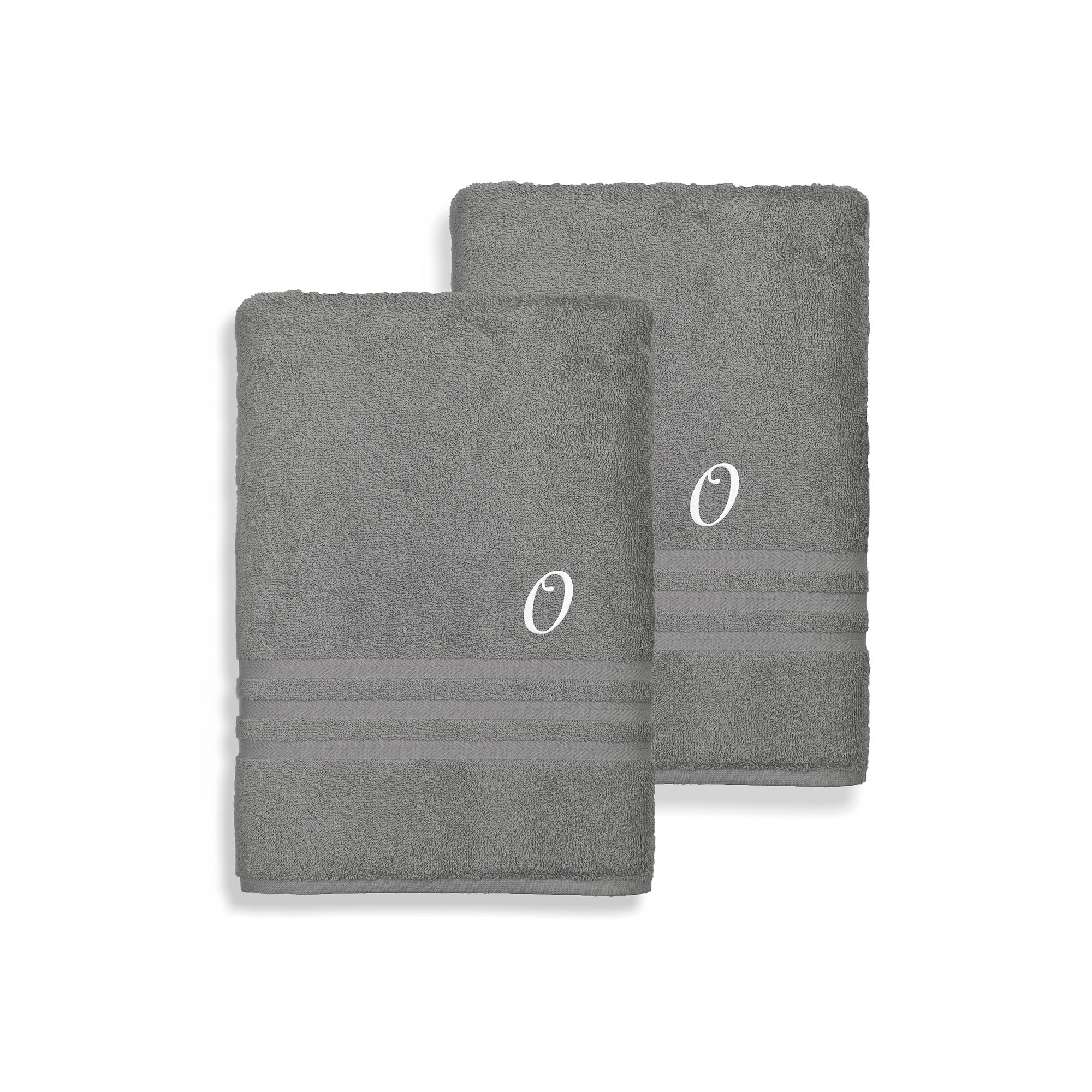 Linum Home Textiles Turkish Cotton Denzi 2-piece Personalized Bath Towel Se