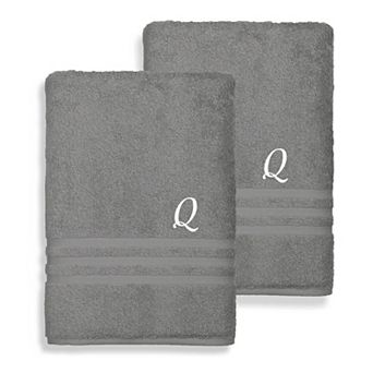 Linum Home Textiles Turkish Cotton Denzi 2 pc Personalized Bath Towel Set
