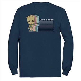 Big & Tall Marvel Guardians of the Galaxy Groot Striped Tee