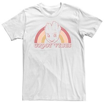 Big & Tall Marvel Guardians of the Galaxy Classic Lets Groot Rainbow Colors Tee