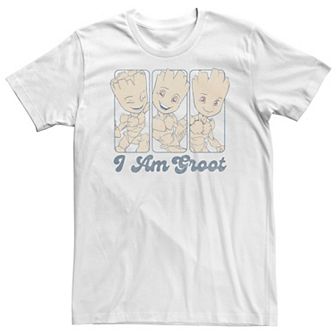 Big & Tall Marvel Guardians of the Galaxy Classic Three Panel I Am Groot Tee