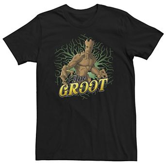 Big & Tall Marvel Guardians of the Galaxy Classic I Am Groot Adult Torso Tee