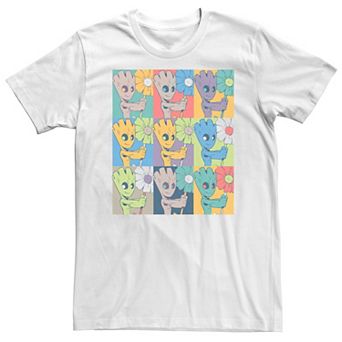 Big & Tall Marvel Guardians of the Galaxy Classic Paneled Groot Pop Tee