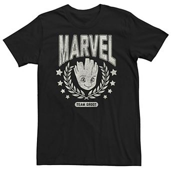 Big & Tall Marvel Guardians of the Galaxy Classic Marvel Team Groot Collegiate Tee