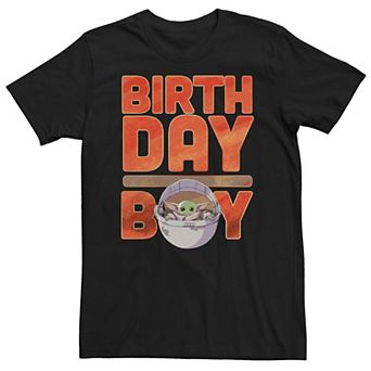 Big & Tall Star Wars Grogu Birthday Boy Word Stack Tee
