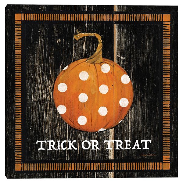 Master Piece Trick Or Treat Pumpkin Canvas Wall Art