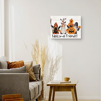 Master Piece Gnomes of Halloween Welcome Friends Canvas Wall Art