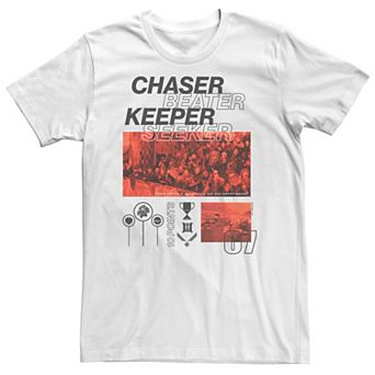 Big & Tall Harry Potter Deathly Hallows 2 Quidditch Seeker Chaser Beater Keeper Seeker Tee