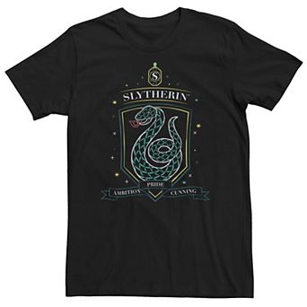 Big & Tall Harry Potter Deathly Hallows 2 Slytherin Stamp Ambition Pride Cunning Tee