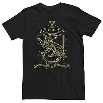 Big & Tall Harry Potter Deathly Hallows 2 Hufflepuff Stamp Dedication Patience Loyalty Tee