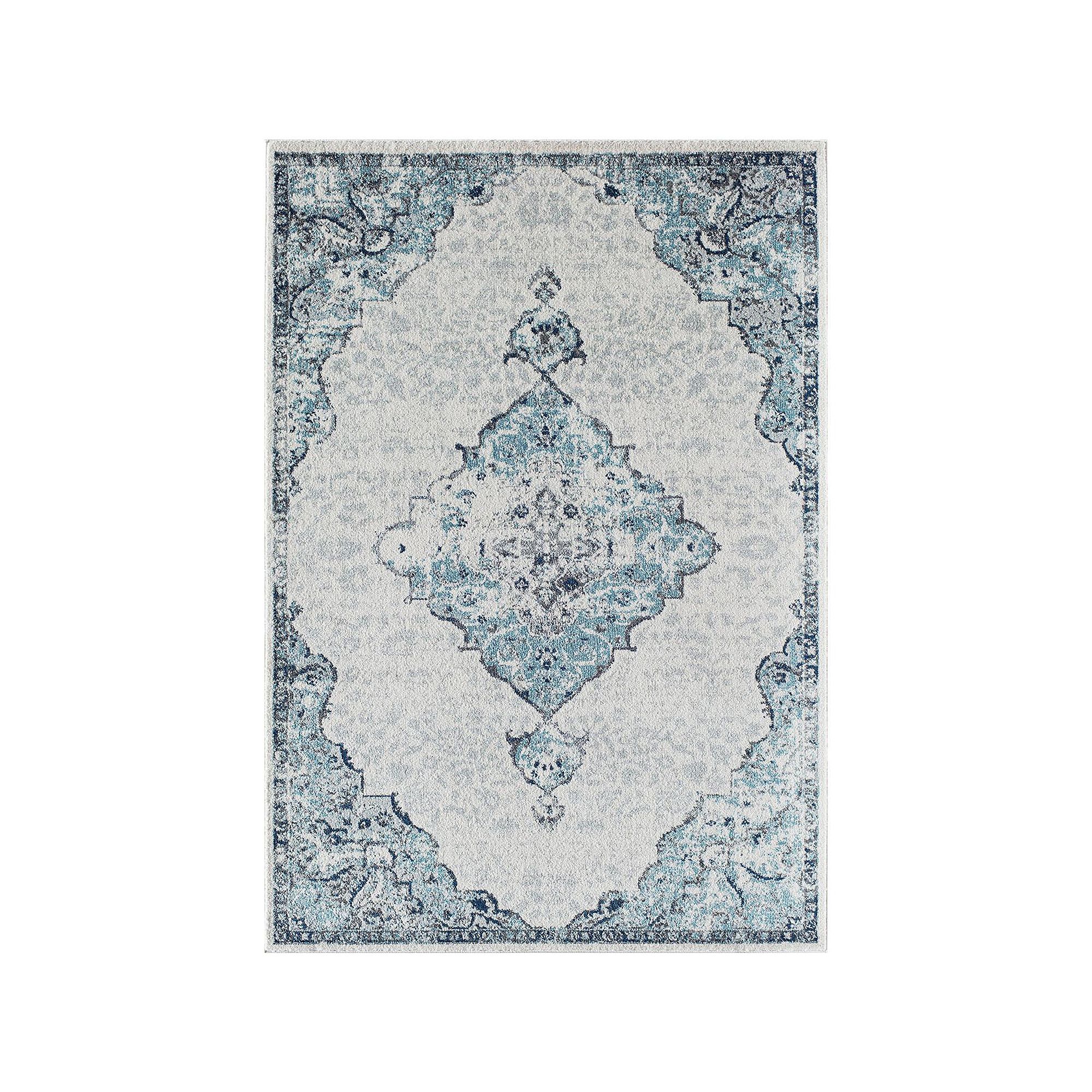 Rugs America Hailey Vintage Abstract Rug, Bluebonnet