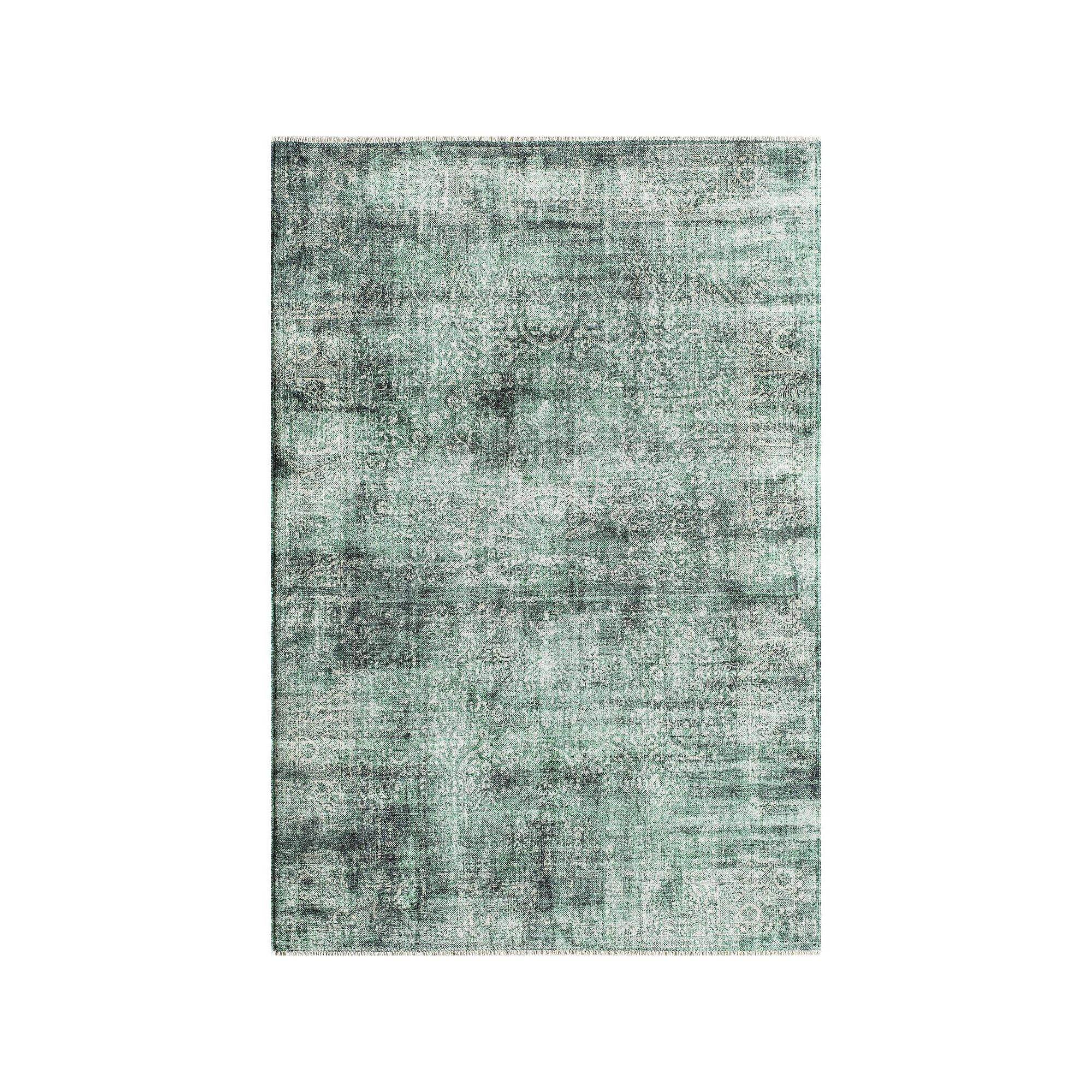 Rugs America Iggi Vintage Transitional Rug, Green Grooves