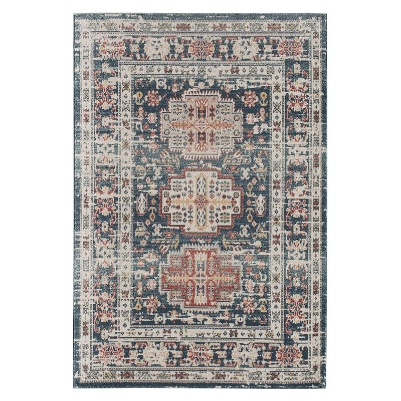 Rugs America Gabriel Transitional Vintage Rug, Blue, 8X10 Ft