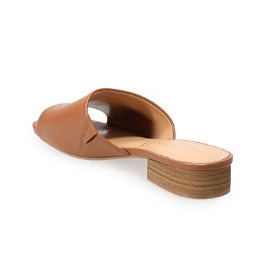 LC Lauren Conrad Ilana Women's 1-Band Stacked Heel Slide Sandals