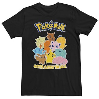 Big & Tall Pokemon Poke Mang Psyduck Charmander Bulbasaur Pikachu Eevee Squirtle Tee