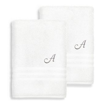 Linum Home Textiles Turkish Cotton Denzi 2 pc Personalized Bath Sheet Set