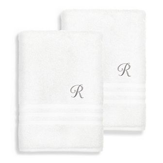 Linum Home Textiles Turkish Cotton Denzi 2 pc Personalized Bath Sheet Set