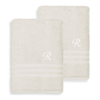 Linum Home Textiles Turkish Cotton Denzi 2 pc Personalized Bath Sheet Set
