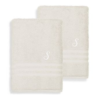 Linum Home Textiles Turkish Cotton Denzi 2 pc Personalized Bath Sheet Set