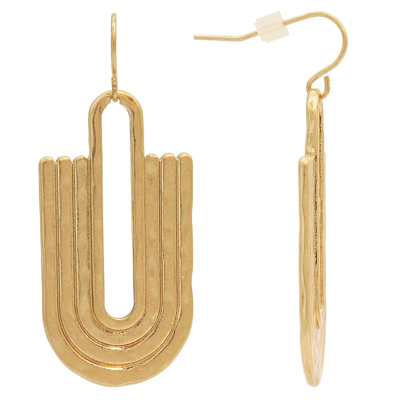 Bella Uno Zinc Gold Tone Dangle Earrings, Womens, Multicolor