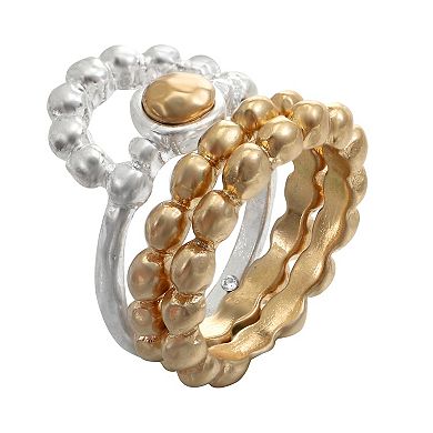 Bella Uno Zinc Stackable Bead Rings