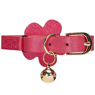 Blueberry Pet Perfect-fit Faux Leather Cat Collar