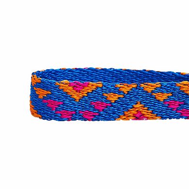 Blueberry Pet Southwestern Tribal Triangles, Bow Tie & Jingle Bell Cat Collar