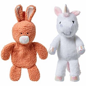 Blueberry Pet Rabbit & Unicorn 2 pc Squeaky Plush Dog Toy Set