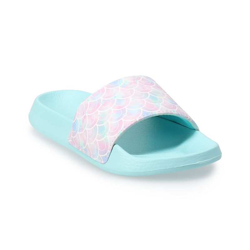 Girls Elli by Capelli Tie Dye Slide Sandals, Girls, Size: 12/13, Dark Blue
