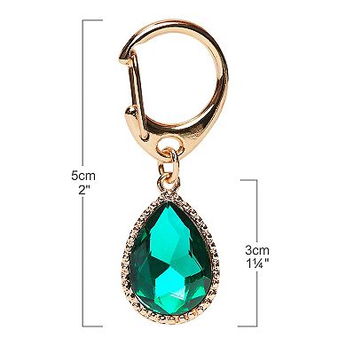 Blueberry Pet Flower & Green Teardrop Charm Dog Collar Accessory Set