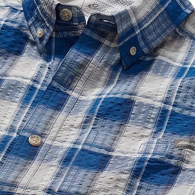 Men's Eddie Bauer Pack-It Seersucker Short Sleeve Button-Down Shirt
